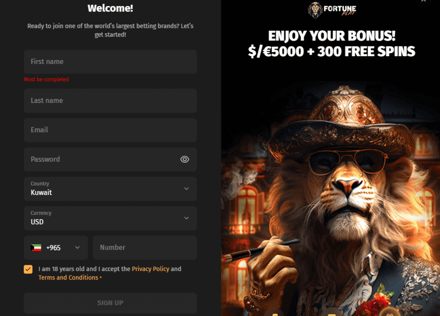 fortune play registration